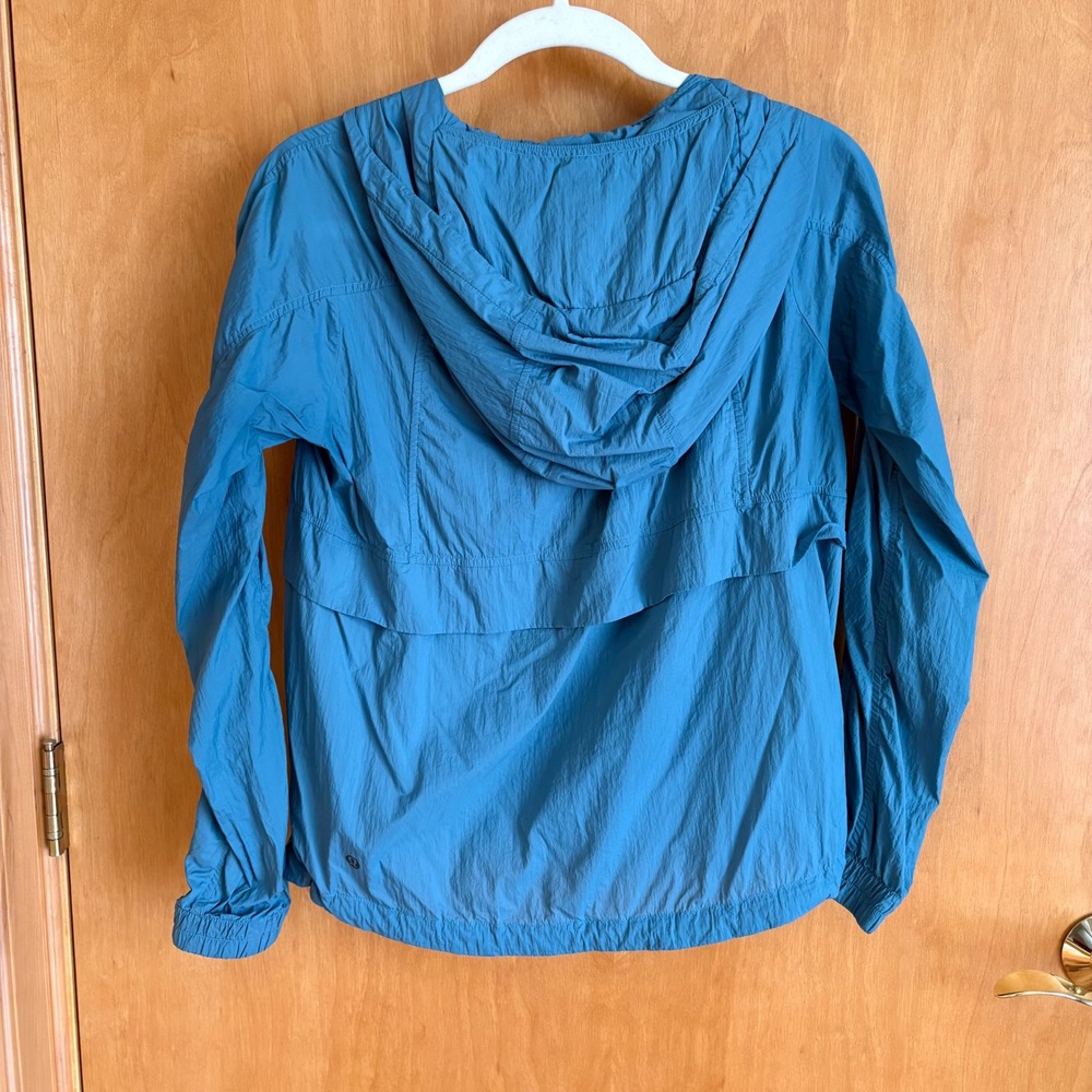 Lululemon Hooded Lightweight Windbreaker Jacket Blue Full Zip Athleisure Women 4 - Picture 3 of 5